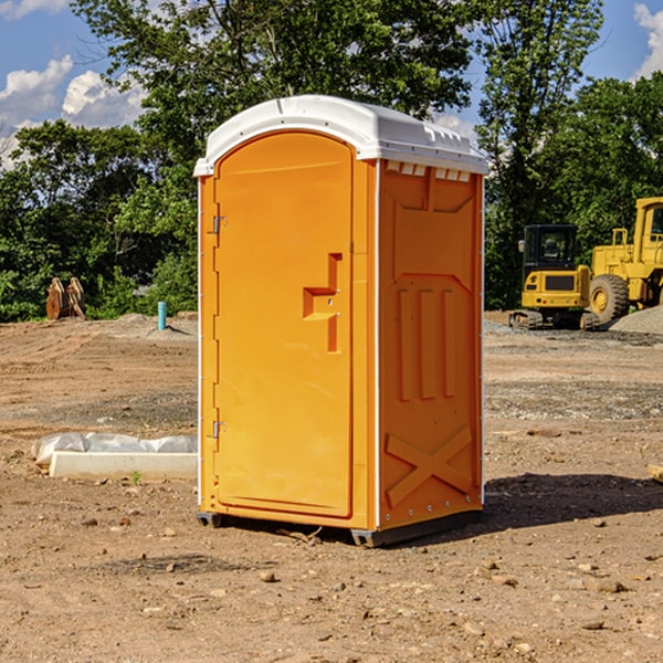 how often are the porta potties cleaned and serviced during a rental period in Loretto